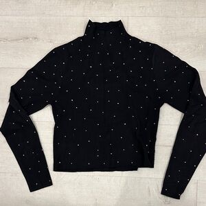 Zara cropped studded sweater